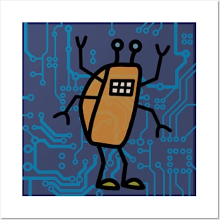 Bug in the System (blue) Posters and Art